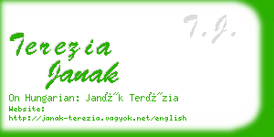 terezia janak business card